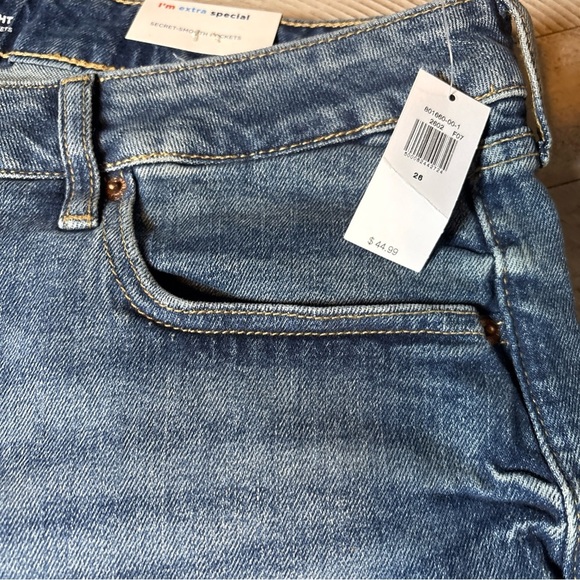 Old Navy Jeans Button-Fly High-Waisted O.G. Straight Cut-Off Size 26 - Picture 6 of 16